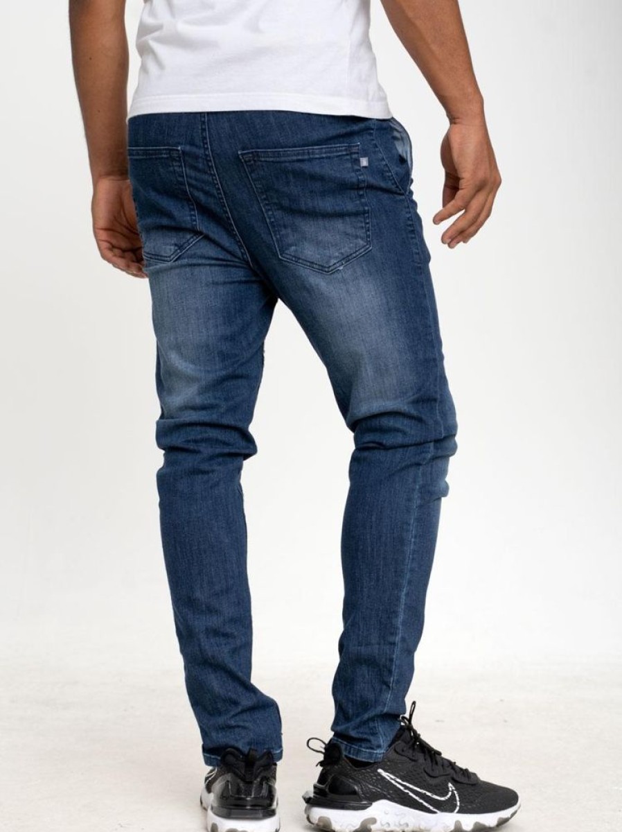 Spodnie Smoke Story Group | Spodnie Jeansowe Stretch Straight Fit Classic Medium Przecierane