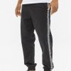 Spodnie Smoke Story Group | Spodnie Materialowe Ze Sciagaczem Jogger Slim Bialy Lampas Czarne