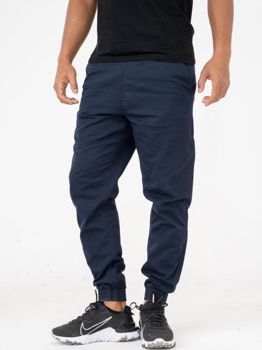 Spodnie Smoke Story Group | Spodnie Materialowe Jogger Slim Granatowe Classic One Pocket