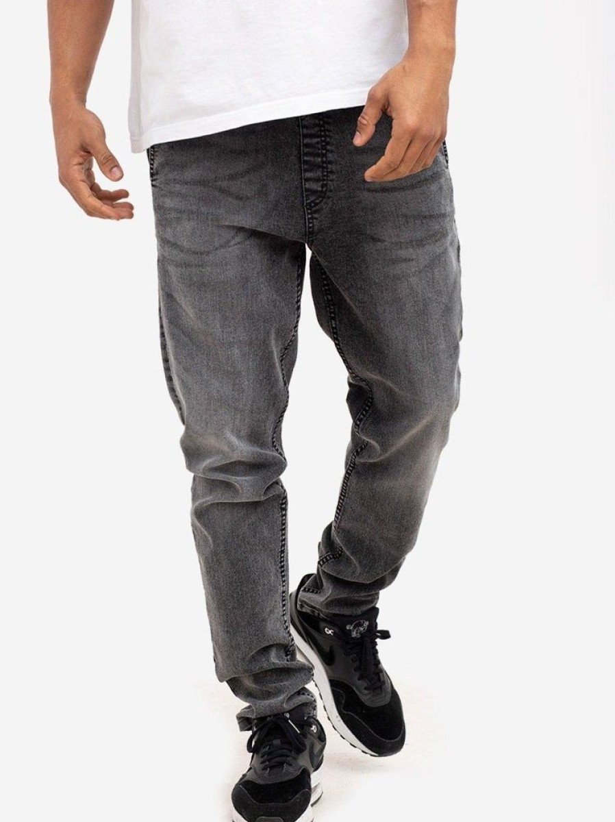 Spodnie Smoke Story Group | Spodnie Jeansowe Ze Sciagaczem Skinny Small Ssg Dark Grey