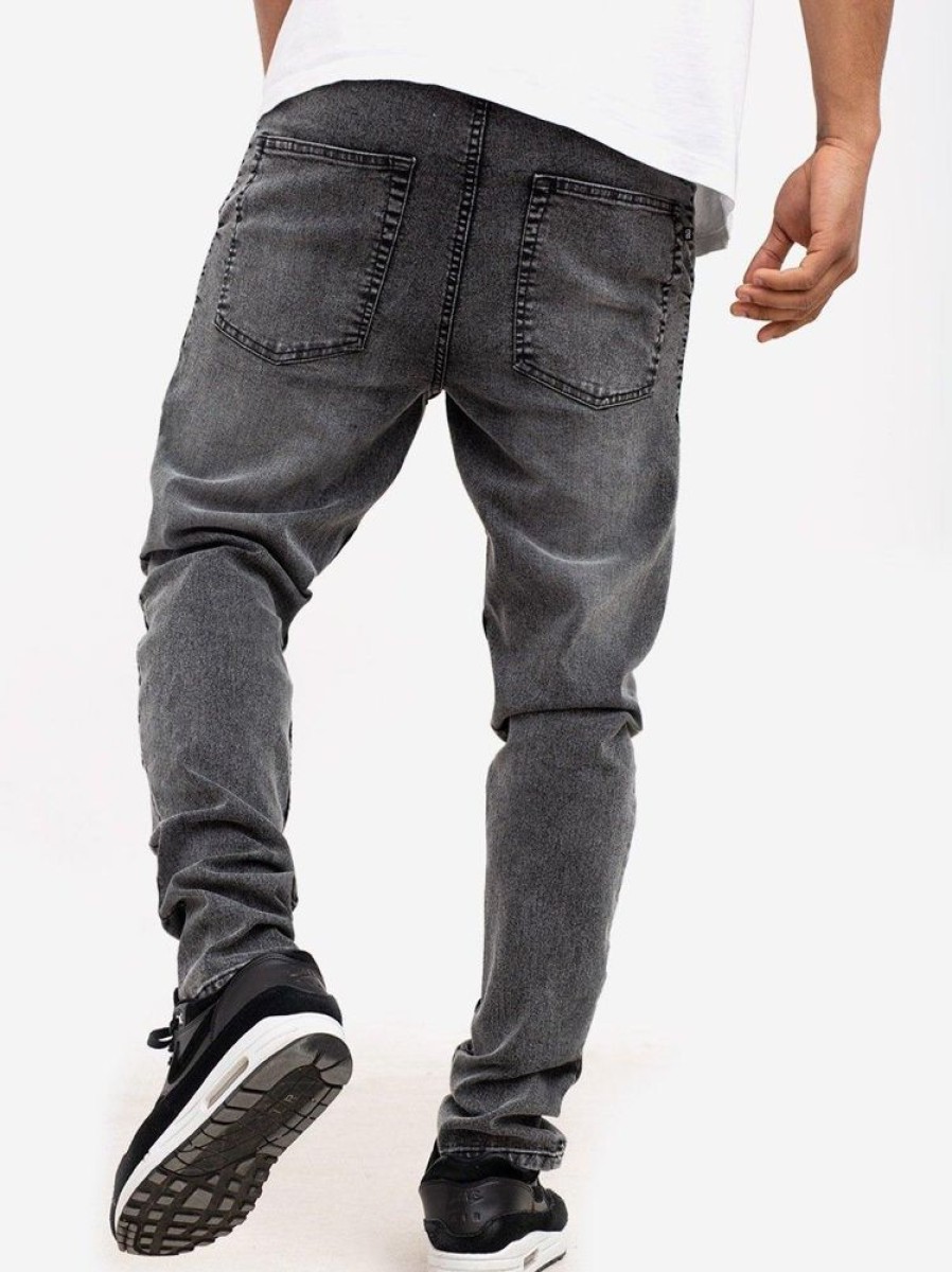 Spodnie Smoke Story Group | Spodnie Jeansowe Ze Sciagaczem Skinny Small Ssg Dark Grey