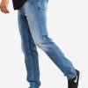 Spodnie Smoke Story Group | Spodnie Jeansowe Straight Fit Premium Niebieska Basic